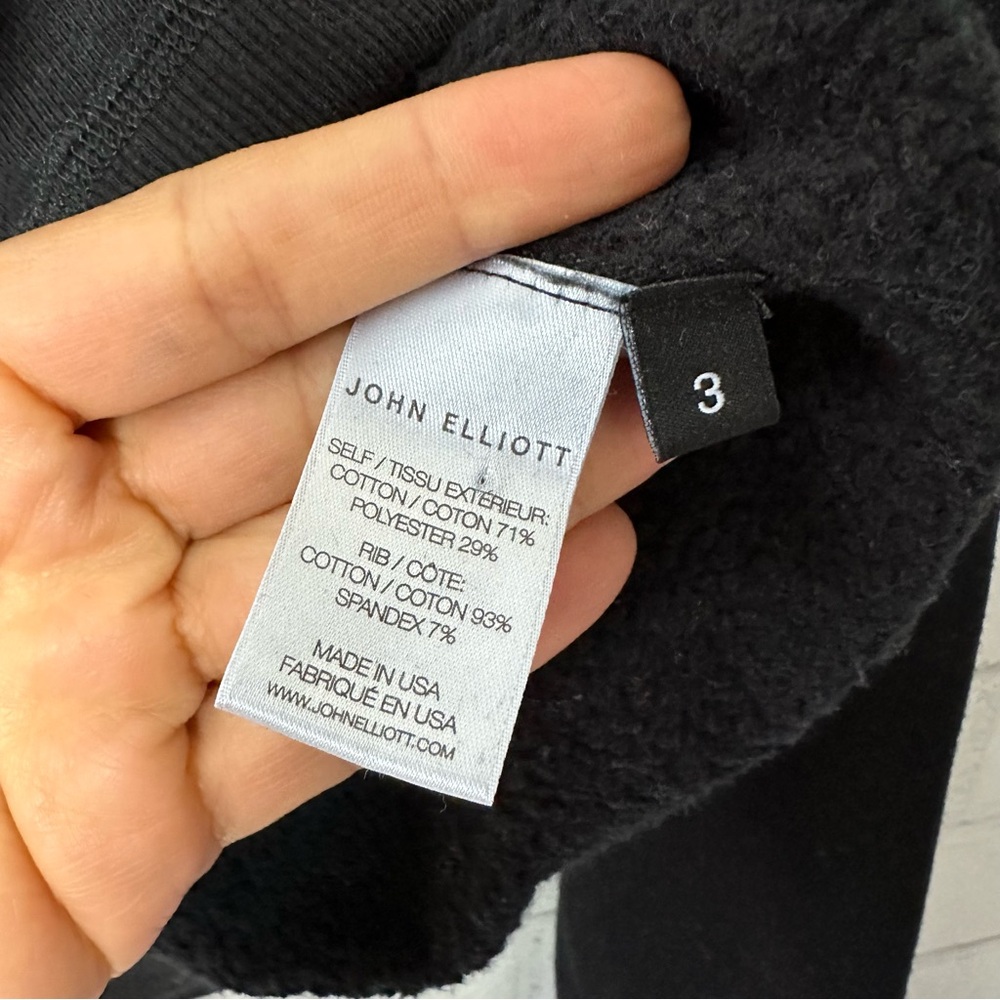 John Elliott Black Sweatshirt Crewneck Black comfort errands modest  Large - Picture 8 of 12